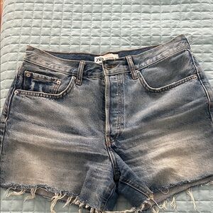 Zara Women's Faded Blue Jean Shorts